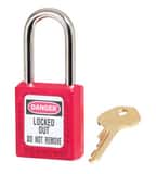 Master Lock 1-1/2 X 3 Safety L/OUT Padlock Red M410LTRED at Pollardwater
