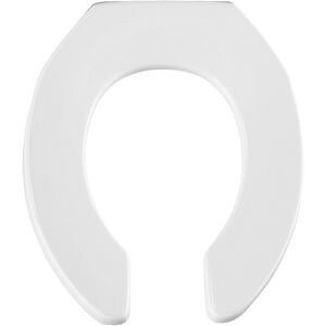 Round Open Front Toilet Seat in White