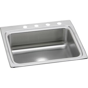 25 in. Drop-in Stainless Steel Single Bowl Kitchen Sink in Lustrous Satin