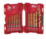 Milwaukee® Shockwave™ Red Helix™ 23-Piece Impact Duty Titanium Drill Bit Set M48894631 at Pollardwater