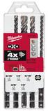 Milwaukee® MX4™ 3/16 - 1/2 in. SDS-Plus Masonry Drill Bit (5-Piece) M48207498 at Pollardwater