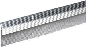 2 x 36 in. Door Bottom Sweep in Brushed Chrome