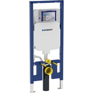 Wall Hung Toilet with Concealed Dual Flush Toilet Carrier System in White