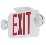 Progress Lighting LED Combination Battery Back Up LED Exit/Emergency Combo Light Red Letters PPECUEUR30 at Pollardwater