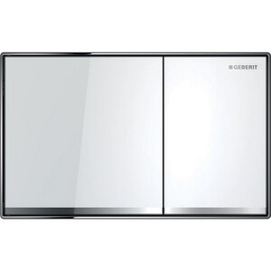 Wall Mount Actuator Plate in Polished Chrome with White