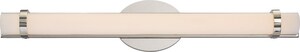 26W 1-Light LED Bath Light in Polished Nickel