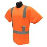 Radians Radwear™ Short Sleeve T-Shirt Class 2 Hi-Viz Orange XL RST112POSXL at Pollardwater