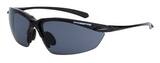 Radians Sniper Polycarbonate and Rubber Shiny Black Safety Glass with Smoke Lens R9614 at Pollardwater
