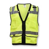 Radians Radwear® Size XXXXL Surveyor Vest in Hi-Viz Green RSV59Z2ZGD4X at Pollardwater
