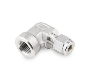 1/4 in. Tube OD x 1/4 in. FPT 316 Stainless Steel Female 90 Elbow Double Ferrule