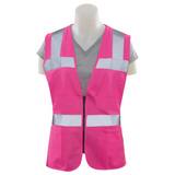 ERB Safety Girl Power at Work® Size 3X Polyester Tricot Reusable Safety Vest in Hi-Viz Pink DWEL61914HP3X at Pollardwater