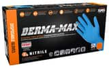 SAS Safety Derma-Max® 8 mil Size S Powder Free Rubber Extended Length Disposable Glove in Blue (Pack of 50) S660640 at Pollardwater