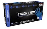 SAS Safety Thickster™ 14 mil Powder Free Rubber Disposable Glove in Blue (Pack of 50) SAS660320 at Pollardwater