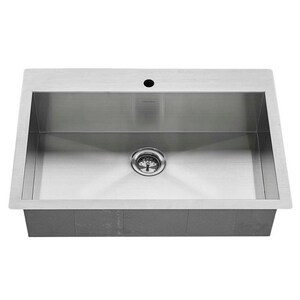 33 in. Dual Mount Stainless Steel Single Bowl Kitchen Sink