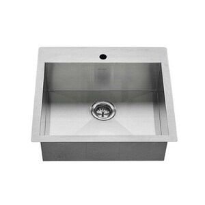 25 in. Dual Mount Stainless Steel Single Bowl Kitchen Sink