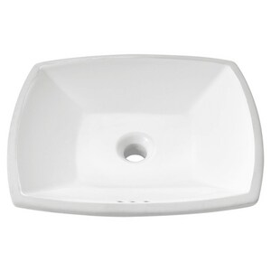 18-1/2 in. Undermount Rectangular Vitreous China Bathroom Sink in White