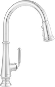 Single Handle Pull Down Kitchen Faucet in Polished Chrome
