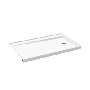 60 in. x 30 in. Shower Base with Right Drain in White