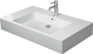 33-1/2 in. Wall Mount Rectangular Ceramic Bathroom Sink in White