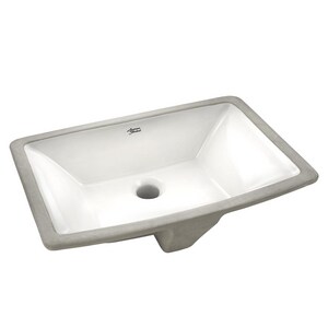 19-1/2 in. Undermount Rectangular Vitreous China Bathroom Sink in White