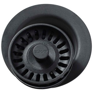 Plastic Disposer Flange with Basket Strainer and Stopper in Black