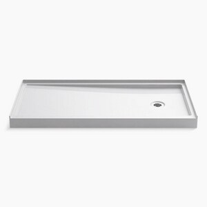 60 in. x 30 in. Shower Base with Right Drain in White