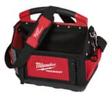 Milwaukee® 11 x 15 in. Red/Black Tear-Resistant Fabric Tool Tote M48228315 at Pollardwater