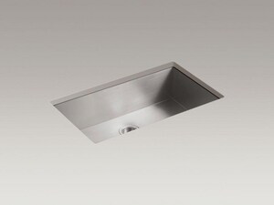 33 in. Undermount Stainless Steel Single Bowl Kitchen Sink