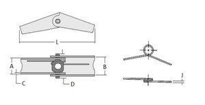 2-5/27 in. Carbon Steel Toggle Bolt Wing (Pack of 25)