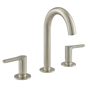Two Handle Widespread Bathroom Sink Faucet in Brushed Nickel