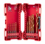 Milwaukee® Shockwave™ Red Helix™ 1/8 x 1/8 in, 9/64 in, 5/32 in, 11/64 in, 3/16 in, 7/32 in, 1/4 in, 5/16 in, 3/8 in. x 1/4 in. Hex Twist 10 Piece M48894633 at Pollardwater