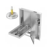 Bradley Corporation Halo™ Floor Mounted Concealed Barrier Free Eye/Face Wash & Drench Shower, Extended Showerhead, Tailpiece, 22 gpm BS19345JXB at Pollardwater