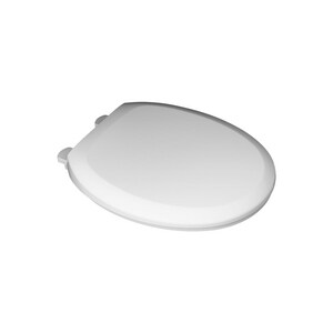 Round Closed Front Toilet Seat with Cover in White