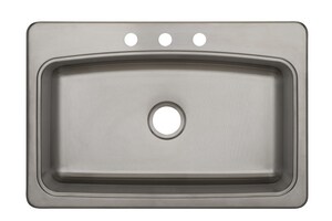 32-15/16 in. Drop-in Stainless Steel Single Bowl Kitchen Sink