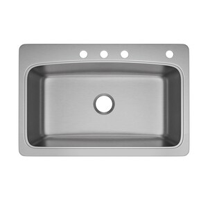 32-15/16 in. Drop-in Stainless Steel Single Bowl Kitchen Sink