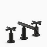 Kohler Purist Two Handle Bridge Kitchen Faucet In Matte Black