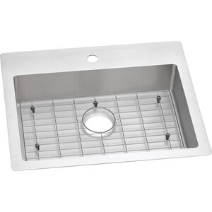 25 in. Dual Mount Stainless Steel Single Bowl Kitchen Sink in Polished Satin