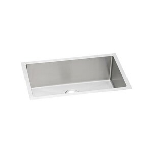 30-1/2 in. Undermount Stainless Steel Single Bowl Kitchen Sink in Polished Satin