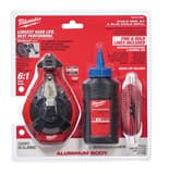 Milwaukee® 100 ft. Aluminum and Metal Chalk Reel Kit with Blue Chalk and Bonus Line M48223993 at Pollardwater