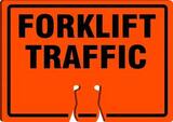 Accuform Cone Top Sign Orange Cone Top Sign 10 x 14 in. - FORKLIFT TRAFFIC AFBC759 at Pollardwater