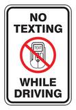 Accuform 18 x 12 in. Engineer Grade Reflective Aluminum Sign in White - NO TEXTING WHILE DRIVING AFRR630RA at Pollardwater