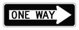 Accuform Signs 12 x 36 in. Engineer Grade One Way Right Arrow Sign in White AMR61RRA at Pollardwater