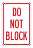 Accuform 18 x 12 in. Engineer Grade Reflective Aluminum Sign in White - DO NOT BLOCK AFRP259RA at Pollardwater