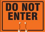 Accuform Cone Top Sign Orange Cone Top Sign 10 x 14 in. - DO NOT ENTER AFBC768 at Pollardwater