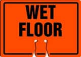 Accuform Cone Top Sign Orange Cone Top Sign 10 x 14 in. - WET FLOOR AFBC760 at Pollardwater