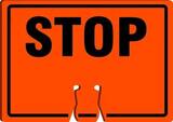 Accuform Cone Top Sign Orange Cone Top Sign 10 x 14 in. - STOP AFBC761 at Pollardwater