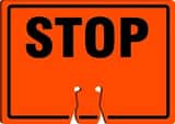 Accuform Cone Top Sign Orange Cone Top Sign 10 x 14 in. - STOP AFBC761 at Pollardwater