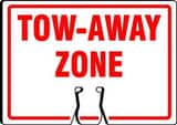 Accuform Cone Top Sign White Cone Top Sign 10 x 14 in. - TOW-AWAY ZONE AFBC739 at Pollardwater