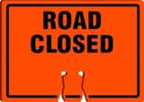 Accuform Cone Top Sign Orange Cone Top Sign 10 x 14 in. - ROAD CLOSED AFBC736 at Pollardwater