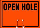 Accuform Cone Top Sign Orange Cone Top Sign 10 x 14 in. - OPEN HOLE AFBC733 at Pollardwater